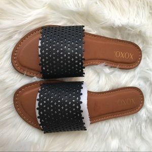 XOXO Black Rachad Sandals